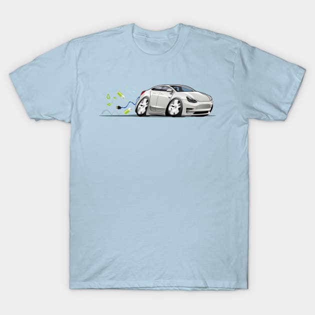 Cartoon electric car T-Shirt by Mechanik